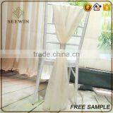 Beautiful White Soft Wedding Fancy Party Chair Sash thumbnail-2