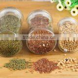 Set 3 Clear Cylinder Decorative Glass Storage Jars With Airtight Glass Lid thumbnail-3