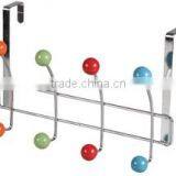 Colorful Plastic Beads Silver Metal Wire 4 Doorback Hook thumbnail-2