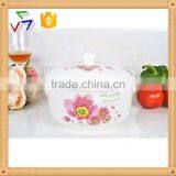 8" Microwave Porcelain Saucepot With Lid thumbnail-1