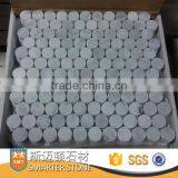 Carrara White Marble Round Tile Penny Round for Wall