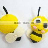 New Products Hot Selling Wholesale Mini Insect Key Ring Promotional Gift Craft Cute Felt Bee Keychain Made in China thumbnail-1