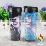 Reusable Plastic Bubble Tea Cup Paper Insert Travel Cup thumbnail-1