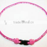 Manmade Woven Silicone Titanium Necklace/sports Necklace thumbnail-1