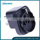 American Standard 1 Round Two Flat Pins 10A 250V AC European Multi-function Jack 2P + E Grounded Adapter Plug SD-5 thumbnail-1