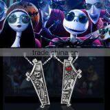 Cheap 2016 New The Nightmare Before Christmas Jack Lisa Couple Pendant Necklace Jewelry Gift thumbnail-1