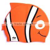 Waterproof Watersport Kids Fish Silicone Swimming Caps thumbnail-1