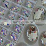 ab Color Oval Sew-on Crystal Lead Free Glass Bead Flat Back for Clothing thumbnail-5