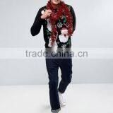 Custom Long Sleeve Crew Neck Without Hood Printed Black Men's 100% Cotton Casual Comfort Fit Breathable Pullover Sweatshirts thumbnail-4