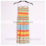 Stock Apparel for Girl's One Piece Beach Long Stripe Dress on Sell thumbnail-1