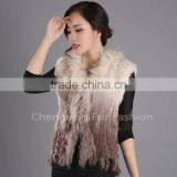 CX-G-B-44A Genuine Rabbit Fur Vest 2016 Winter Coats thumbnail-1