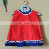 New Design Wholesale Lovely Red Kids Clothes Baby Dress Pictures Frock Girls Baby Dress thumbnail-1