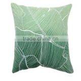 Solid Color With All Over Embroidered Leaves Cushion Cover thumbnail-1