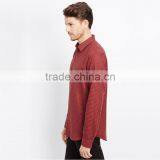 Custom Hot Stylish Plaid Red Business Dress Formal Shirts for Men thumbnail-3