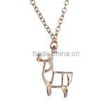 Best Selling Fashion Zinc Alloy Silver Tone Finsh Heart Shaped Bulldog Dog Necklace thumbnail-5