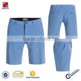 Blue Solid Color Cotton Polyester Casual Shorts for Men thumbnail-1