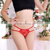 Sexy Women Lace Solid G-String V-String Underwear Ladies Briefs Lingerie thumbnail-2