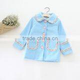 S16002A New Model Long Sleeve Kids Girls Solid Coat For Spring thumbnail-1