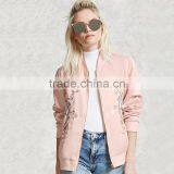 Buy Wholesale Price Nice Embroidered Satin Pink Black Jackets for Ladies thumbnail-4