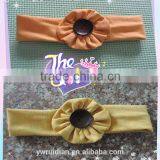 Kids Girl Flower Raglan Hairwear Persnickety Remake Cotton Bowknot Baby Girl Headbands Children Button Hairband Wholesale 2016 thumbnail-1