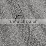 Custom Made Women Gray and Black Cashmere Off-Shoulder Cardigan With Black Shoulder Straps thumbnail-5