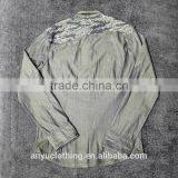 Dark Blue Men's Contrast Fitted Button Denim Shirts thumbnail-2