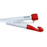 Custom Red & White PP Plastic Hollow Knitting Needle Handle Crochet Hook thumbnail-2