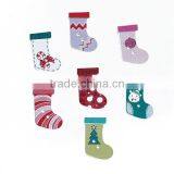 Wood Sewing Buttons Scrapbooking 2 Holes Christmas Stocking At Random thumbnail-1
