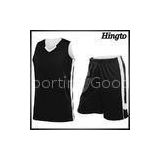 Custom White And Black Basketball Wear Team Uniforms with Quick Dry Fabric