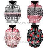 Unisex 3D Christmas Snowflake Sweatshirts/wodg Plus Size 3d Flower Hoodies/ Hot Sell Snowmen Christmas Jacket