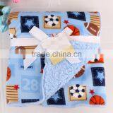 Polyester microfiber fleece new born Carter blanket gift box baby swaddle blanket M7022703