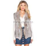 SJ324-01 Big Collar Raccoon Vests Hot Sale Danish Winter Women Clothing Collection