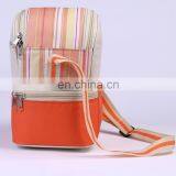Stripe Pattern Shoulder Polyester Travel Meal Prep Bag thumbnail-3