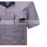 Wholesale Short -Sleeved Labor Uniform / High Quality Workwear Uniforms Industrial Uniform of 100% Cotton/TC/CVC thumbnail-4