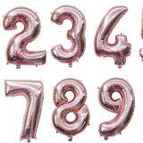 High Quality 32 Inch Number 0-9 Balloon Pink Stock Fast Delivery