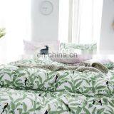 Whole Sale 100% Cotton Bedding Sets Duvet Cover Bed Linen Sheets With Green Tree Delicate Pattern High Quality for Living Room thumbnail-6