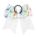 8Inches Girl Hairbands Children Unicorn Love Heart Print Hair Band With Bow thumbnail-4