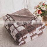 Wholesale Luxury Thick Double Layer Bonded Custom Printed Sherpa Blanket With Flannel Lined thumbnail-4