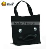Fashion and standard size canvas 3D tote shopping bag for women