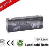 sealed lead acid battery 12V 2.2ah with CE IS09001 MSDS