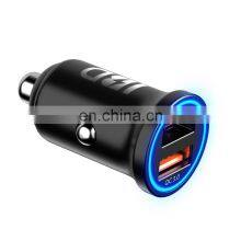 Dual Qc 3.0 Usb Car Charger Auto Socket Car Phone Charger With LED Display thumbnail-4
