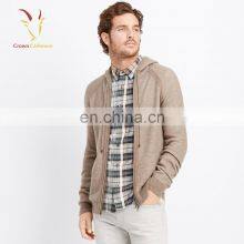 Cashmere Men Casual Hooded Knitted Cardigan Sweater thumbnail-4