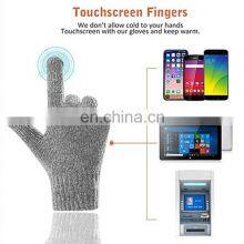 HY Cheap Winter Knit Gloves Thick Knit Gloves Guantes Invierno Anti-Freeze Protective Acrylic Mitten thumbnail-3