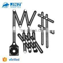 JNZ-THL Adjustable Folding Drill Guide Tool Tile Opening Positioning Metal Folding Ruler Aluminum Alloy Six Fold Ruler