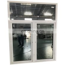 project hot sale inswing fixed top modern white frame tint glass cheap aluminum double pane casement windows with hinges