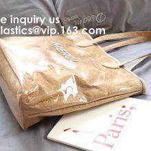 Reusable Promotional Green Tyvek Shopping Tote BagWaterproof Washable Eco k Handy Makeup Cosmetic Clutch Bag Cases thumbnail-2