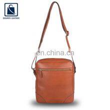 Modern Design Zipper Closure Type Made Genuine Leather Messenger Bag for Women