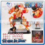 MINI QUTE 13 cm Pirate Japanese Anime One Piece Action Figure Portgas D Ace With Head Parts Brinquedos Boys in Box NO.MQ 064