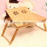 Carvened Flower Solid Bamboo Durable and Portable Laptop Desk Bed Tray thumbnail-1