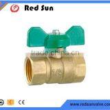 1/2" 3/4' 1" F*F Butterfly Handle Brass Ball Valve for Water